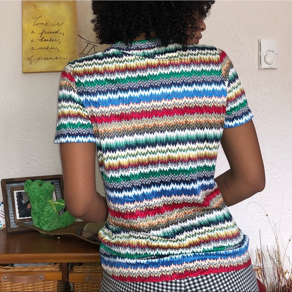 💋SOLD💋Multicolored Half Zip Top - Picture 5 of 5